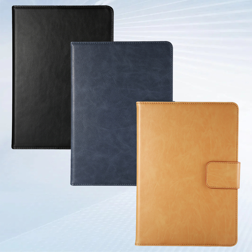 Case Fit iPad Pro13” M4 2024 ，PU Leather Business Folio Protective Tablet Cover with Pencil Holder & Pocket, Multi-Angle Viewing 